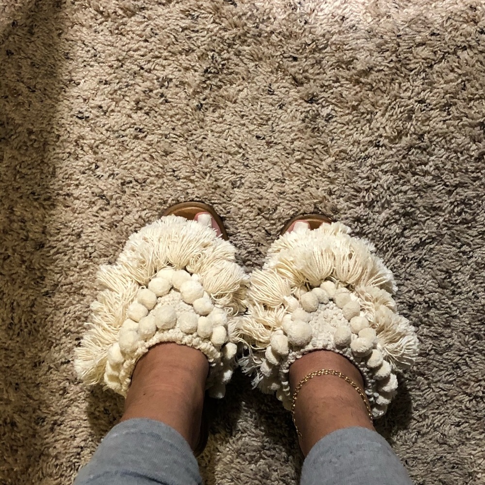 Zara Cream tassel heels